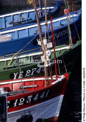 Fishing boats on the island of Yeu - © Philip Plisson / Plisson La Trinité / AA35475 - Photo Galleries - Types of fishing