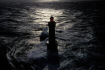 La Jument lighthouse in front of Ouessant Island © Philip Plisson / Pêcheur d’Images / AA35497 - Photo Galleries - Backlit