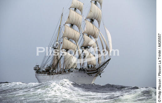 The Three Mast Barque Statsraad Lehmkuhl - © Philip Plisson / Plisson La Trinité / AA35557 - Photo Galleries - Three-masted ship