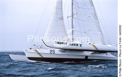 Umupro Jardin- transat anglaise 1984 - © Philip Plisson / Plisson La Trinité / AA35592 - Photo Galleries - Sailing Race