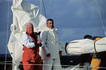 Costantini and Gilles Eric Tabarly on Pen Duick II © Philip Plisson / Pêcheur d’Images / AA35707 - Photo Galleries - Personality