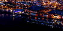 The port of Lorient by night © Philip Plisson / Plisson La Trinité / AA35909 - Photo Galleries - Morbihan
