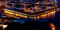 Le port de Lorient de nuit © Philip Plisson / Plisson La Trinité / AA35910 - Nos reportages photos - Morbihan