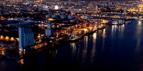 Le port de Lorient de nuit © Philip Plisson / Plisson La Trinité / AA35912 - Nos reportages photos - Lorient
