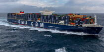 The container ship Marco Polo © Philip Plisson / Pêcheur d’Images / AA35925 - Photo Galleries - CMA CGM Marco Polo