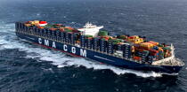 The container ship Marco Polo © Philip Plisson / Pêcheur d’Images / AA35930 - Photo Galleries - CMA CGM Marco Polo