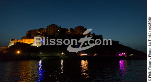 Calvi - © Philip Plisson / Plisson La Trinité / AA35990 - Nos reportages photos - Nuit
