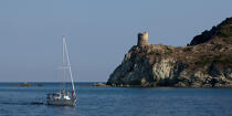 Cap Corse, Est coast © Philip Plisson / Plisson La Trinité / AA36117 - Photo Galleries - Tower