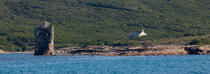 Cap Corse, Est coast © Philip Plisson / Plisson La Trinité / AA36124 - Photo Galleries - Tower