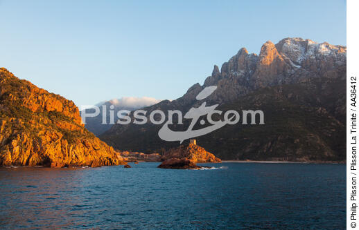 Golf de Porto, Corsica - © Philip Plisson / Plisson La Trinité / AA36412 - Photo Galleries - From Ajaccio to the Revellata Cape