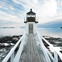 Marshal Point lighhouse © Philip Plisson / Plisson La Trinité / AA36588 - Nos reportages photos - Maine