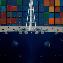 CMA CGM Jules Verne © Philip Plisson / Plisson La Trinité / AA36634 - Nos reportages photos - Transport maritime