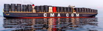 CMA CGM Jules Verne © Philip Plisson / Plisson La Trinité / AA36637 - Nos reportages photos - Transport maritime