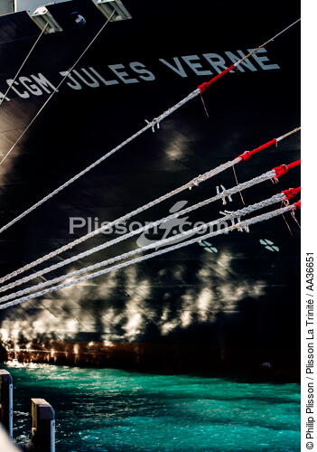 CMA CGM Jules Verne - © Philip Plisson / Plisson La Trinité / AA36651 - Nos reportages photos - Malte