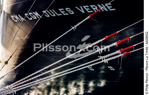 CMA CGM Jules Verne - © Philip Plisson / Plisson La Trinité / AA36652 - Nos reportages photos - Malte
