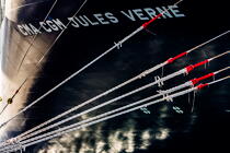 CMA CGM Jules Verne © Philip Plisson / Plisson La Trinité / AA36652 - Nos reportages photos - Transport maritime
