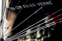 CMA CGM Jules Verne © Philip Plisson / Plisson La Trinité / AA36656 - Nos reportages photos - Transport maritime