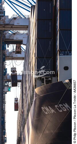 CMA CGM Jules Verne - © Philip Plisson / Plisson La Trinité / AA36657 - Photo Galleries - Containership