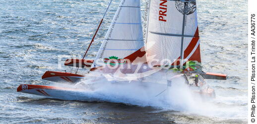 Maxi 80 Prince de Bretagne on Armen Race 2013 - © Philip Plisson / Plisson La Trinité / AA36776 - Photo Galleries - Nautical terms