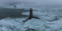 Petra stormon la Vieille lighthouse © Philip Plisson / Plisson La Trinité / AA37158 - Photo Galleries - Weather