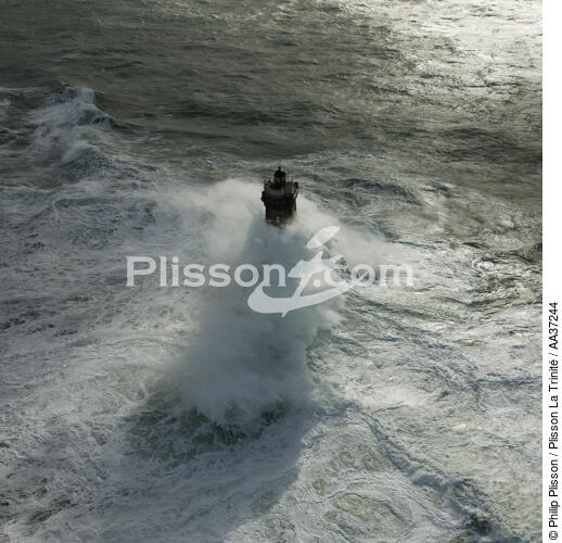 Petra Storm on La Vieille lighthouse - © Philip Plisson / Plisson La Trinité / AA37244 - Photo Galleries - Storms