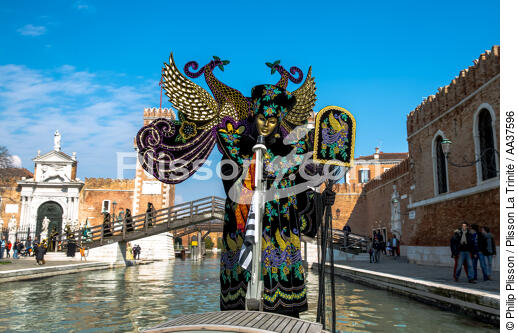 Venice Carnival - © Philip Plisson / Plisson La Trinité / AA37596 - Photo Galleries - Celebration
