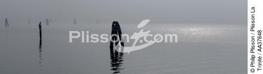 La lagune de Venise - © Philip Plisson / Plisson La Trinité / AA37648 - Nos reportages photos - Panoramique horizontal