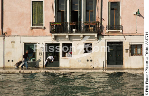 High tide in Venice - © Philip Plisson / Plisson La Trinité / AA37714 - Photo Galleries - Environment