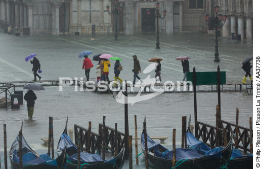 High tide in Venice - © Philip Plisson / Plisson La Trinité / AA37736 - Photo Galleries - Town [It]