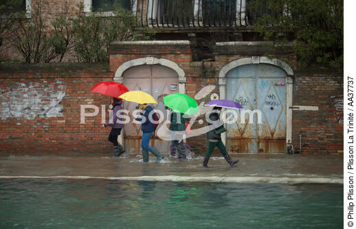 Grande marée à Venise - © Philip Plisson / Plisson La Trinité / AA37737 - Nos reportages photos - Marée