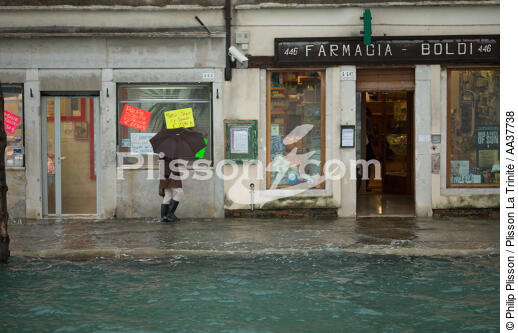 Grande marée à Venise - © Philip Plisson / Plisson La Trinité / AA37738 - Nos reportages photos - Environnement