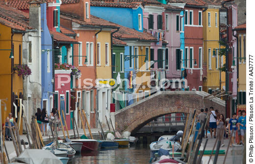 l'ile de Burano - © Philip Plisson / Plisson La Trinité / AA37777 - Nos reportages photos - Lagune de Venise
