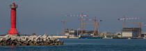 Projet Mose pour protéger Venise contre les grandes marées © Philip Plisson / Plisson La Trinité / AA37821 - Nos reportages photos - Panoramique horizontal
