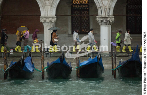 Acqua alta à Venise - © Philip Plisson / Plisson La Trinité / AA37925 - Nos reportages photos - Venise