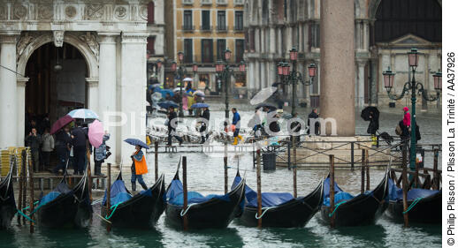 Acqua alta in Venice - © Philip Plisson / Plisson La Trinité / AA37926 - Photo Galleries - Big tides