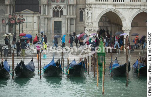 Acqua alta à Venise - © Philip Plisson / Plisson La Trinité / AA37927 - Nos reportages photos - Venise