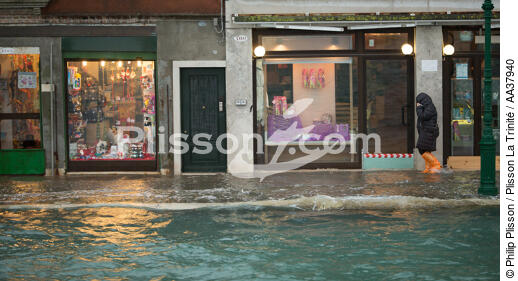 Acqua alta à Venise - © Philip Plisson / Plisson La Trinité / AA37940 - Nos reportages photos - Acqua alta à Venise
