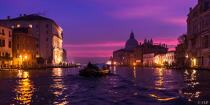 The Grand Canal at night, Venice © Philip Plisson / Plisson La Trinité / AA39967 - Photo Galleries - Town [It]