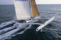 © Philip Plisson / Plisson La Trinité / AA38326 Laurent Bourgnon - Photo Galleries - Ocean racing trimaran