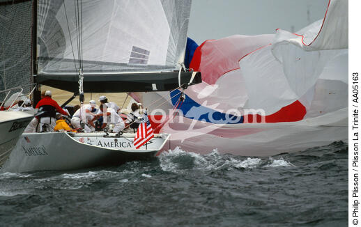 Coupe de l'America - © Philip Plisson / Plisson La Trinité / AA05163 - Nos reportages photos - Monocoque de course