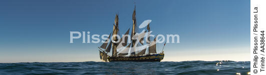 L'Hermione at sea - © Philip Plisson / Plisson La Trinité / AA38644 - Photo Galleries - Tall ship / Sailing ship