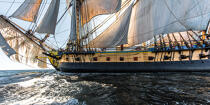 © Philip Plisson / Pêcheur d’Images / AA38666 L'Hermione at sea - Photo Galleries - Tall ship / Sailing ship