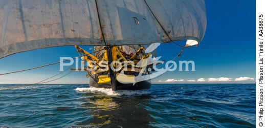 L'Hernione en navigation - © Philip Plisson / Plisson La Trinité / AA38675 - Nos reportages photos - Hermione
