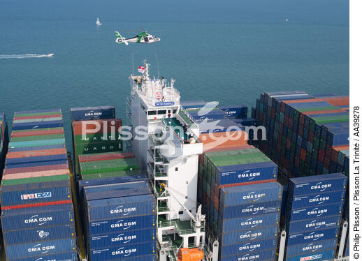Pilote du Havre - © Philip Plisson / Plisson La Trinité / AA39278 - Nos reportages photos - Porte-conteneurs