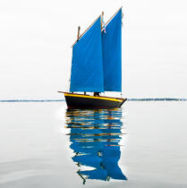 © Philip Plisson / Pêcheur d’Images / AA39979 Sinagot in Quiberon Bay - Photo Galleries - Boat