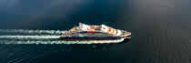 Le paquebot Le Lapérouse dans les eaux norvégiennes © Philip Plisson / Plisson La Trinité / AA39581 - Nos reportages photos - Vue aérienne