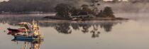 © Philip Plisson / Plisson La Trinité / AA39622 L'île de Cuhan sur la rivière de Crac'h - Nos reportages photos - Panoramique horizontal