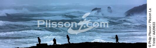 Gale of wind on the wild coast of Quiberon - © Philip Plisson / Plisson La Trinité / AA39633 - Photo Galleries - France