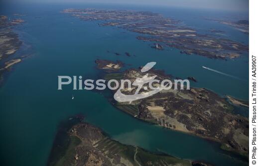 The entrance of the Trieux, the lighthouse of La Croix and the island of Bréhat - © Philip Plisson / Plisson La Trinité / AA39907 - Photo Galleries - Aerial shot