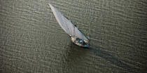 Sur le lac Burullus - Egypte © Philip Plisson / Plisson La Trinité / AA39819 - Nos reportages photos - Vue aérienne